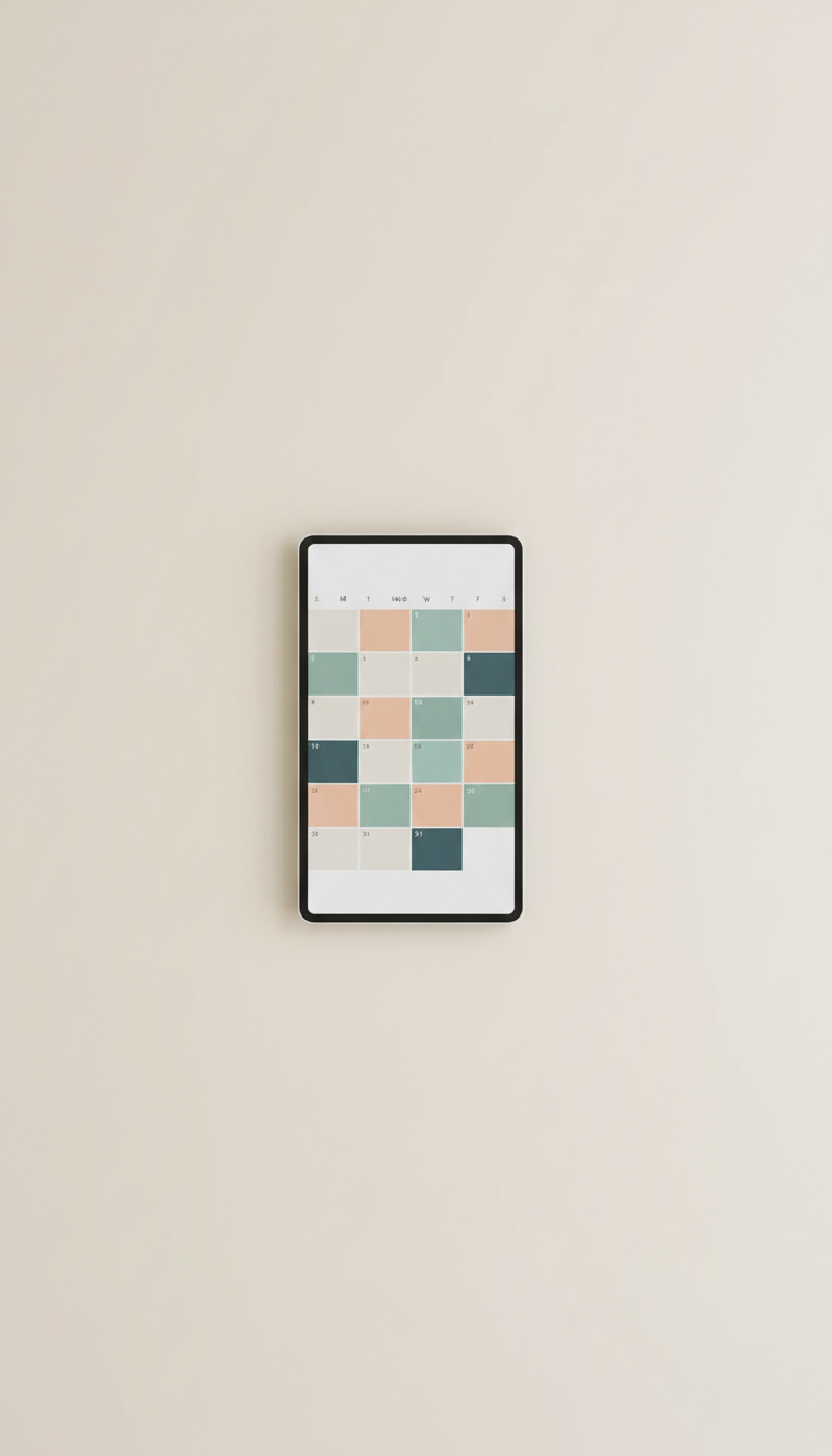 Family digital wall planner touchscreen